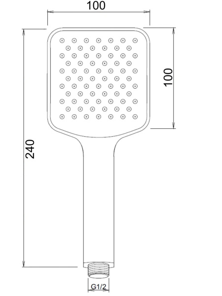 Душевая лейка Orange S08HS, 1 режим, хром
